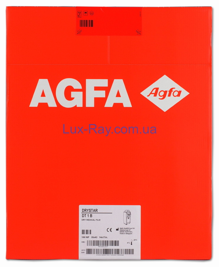 Рентгеновская термоплёнка для общей рентгенологии Agfa Drystar DT 1 B 35x43 см