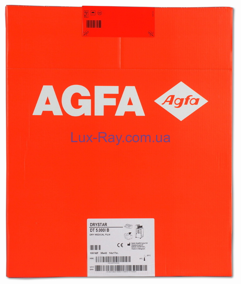 Рентгеновская термоплёнка для общей рентгенологии Agfa Drystar DT 5000 I B 35x43 см