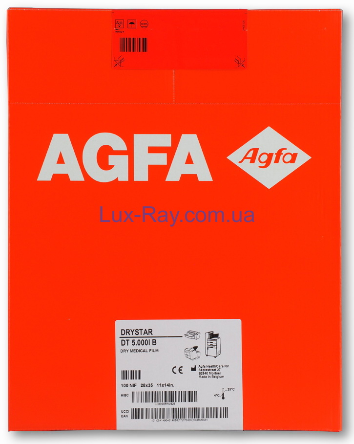 Рентгеновская термоплёнка для общей рентгенологии Agfa Drystar DT 5000 I B 28x35 см